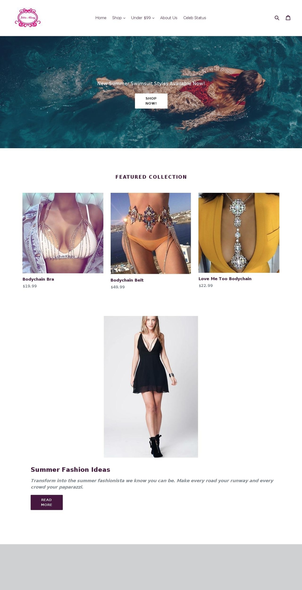 adiaglam.com — Shopify storefront screenshot