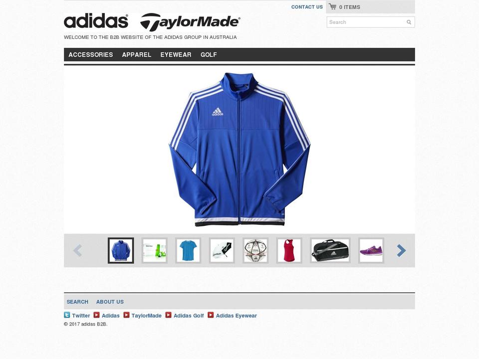 Clearflex Shopify theme site example adidasb2b.com