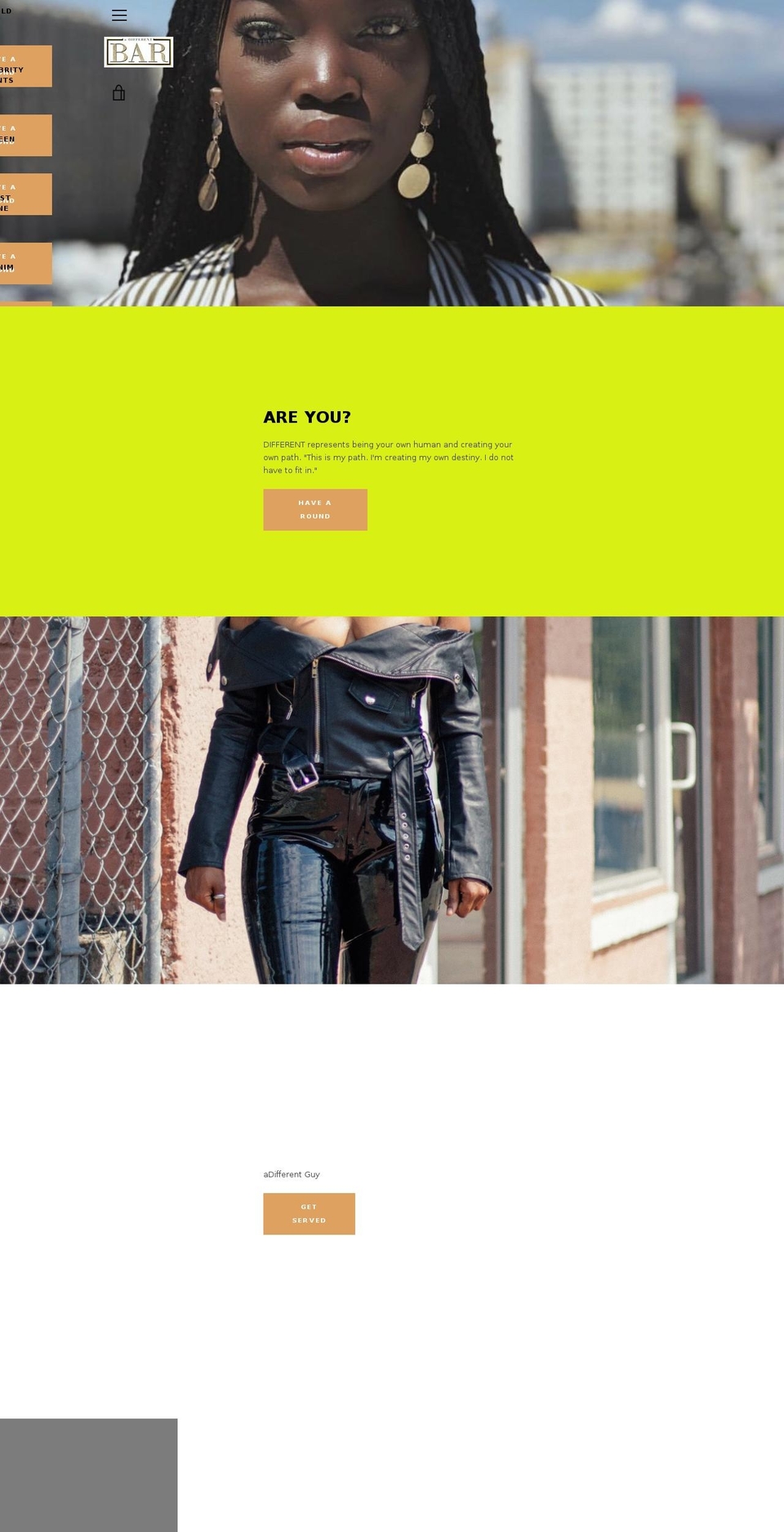 adifferentbar.com shopify website screenshot