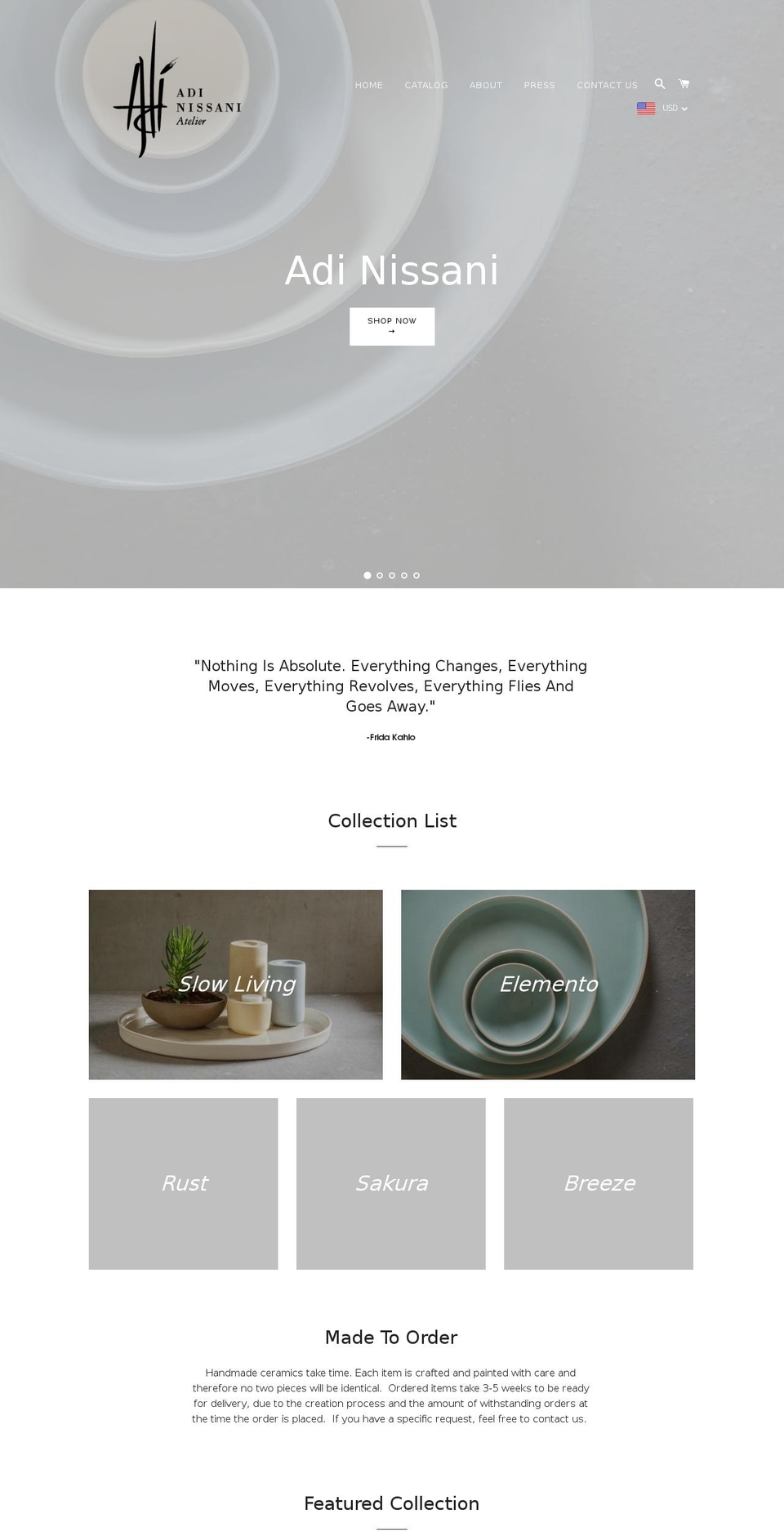 adinissani.com shopify website screenshot