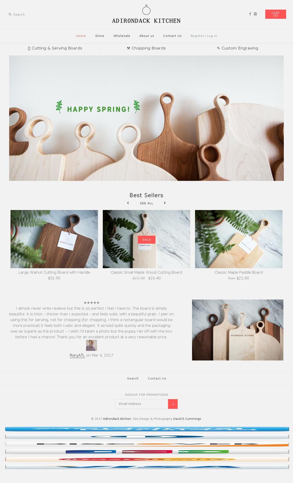 adirondackkitchen.com shopify website screenshot