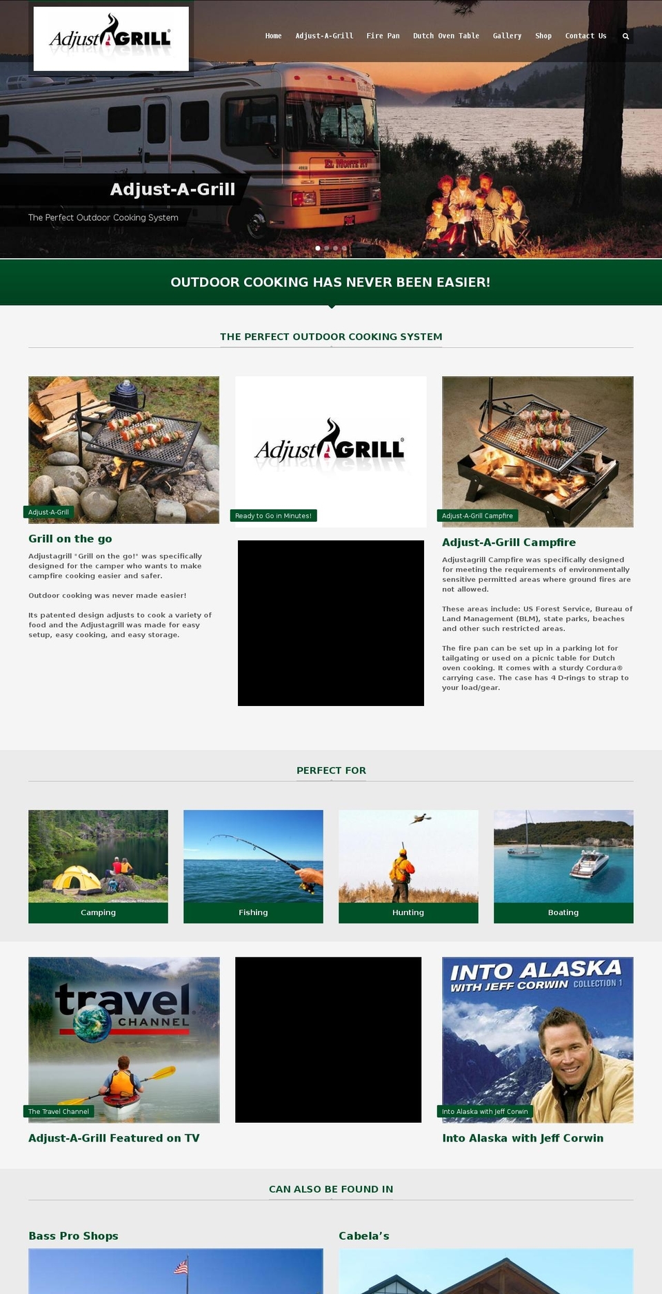 adjustagrill.com shopify website screenshot