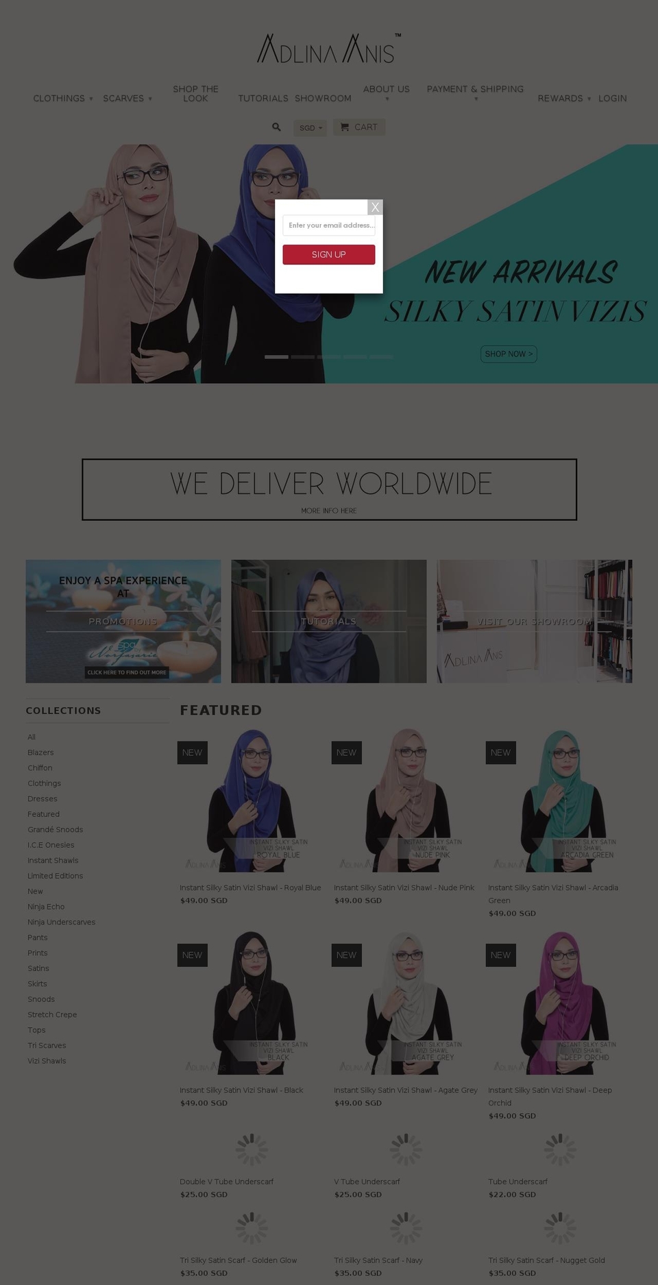adlinaanisselections.com shopify website screenshot