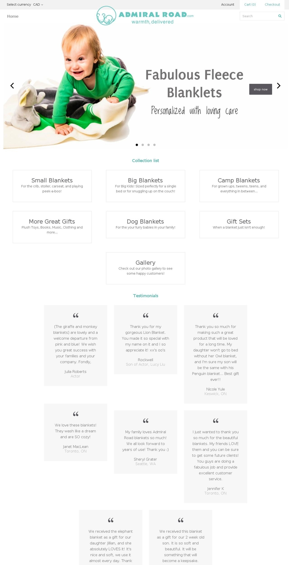 admiralroad.com shopify website screenshot