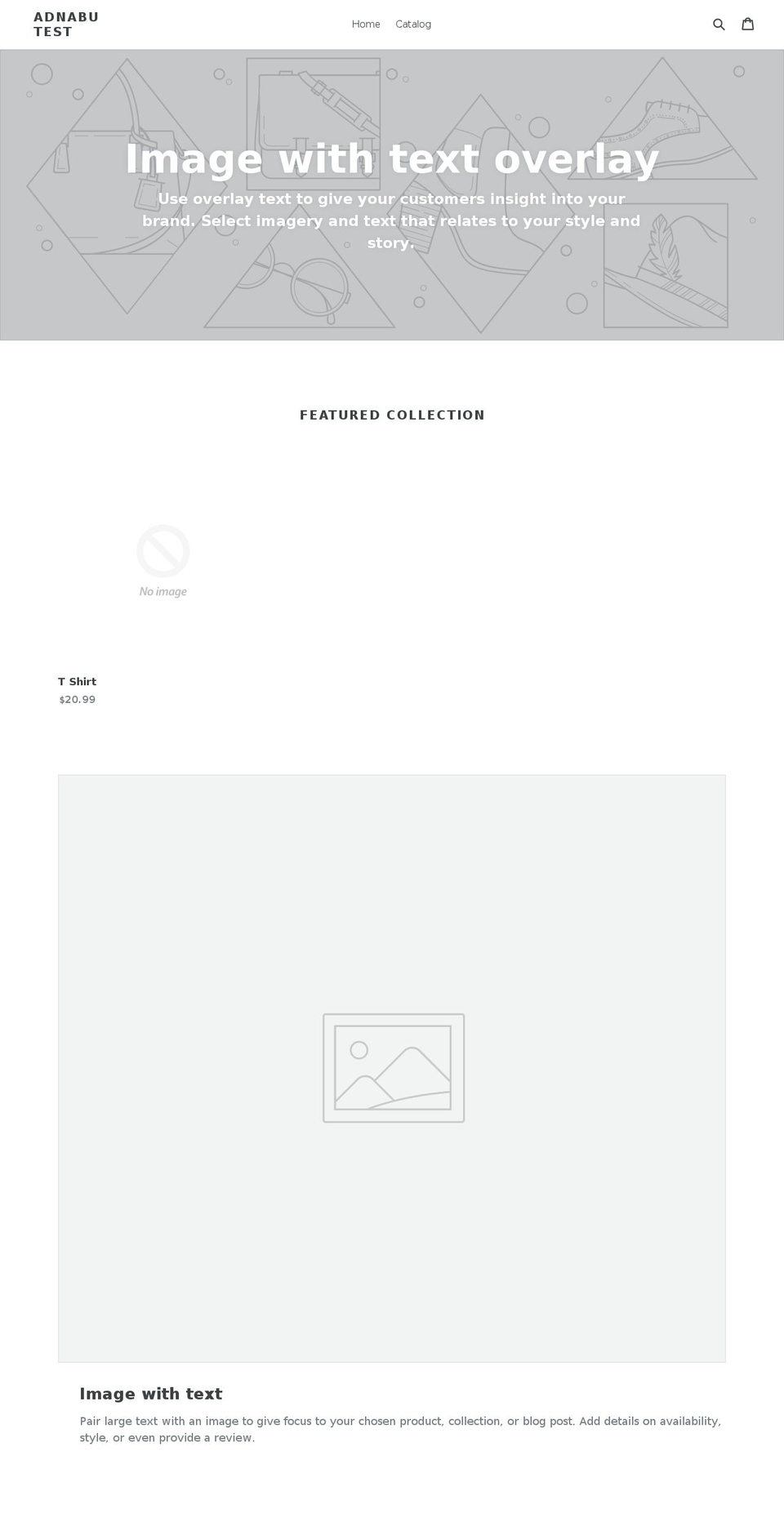 adnabu-test.myshopify.com shopify website screenshot