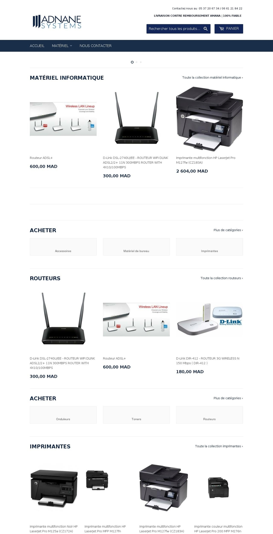 adnanesystems.com shopify website screenshot