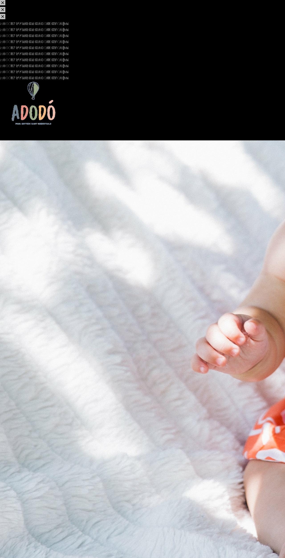 adodobaby.com shopify website screenshot