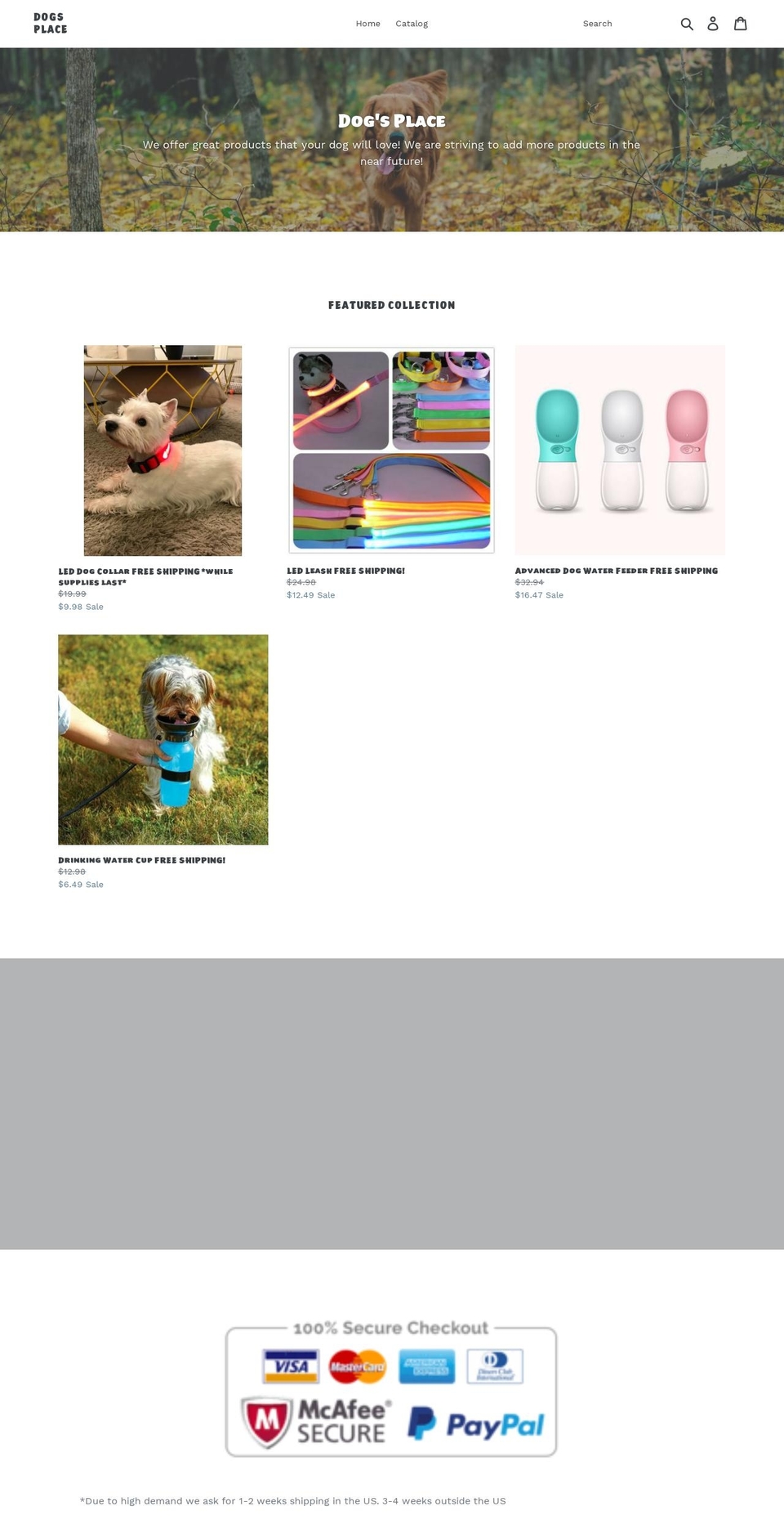adogplace.com — Shopify storefront screenshot