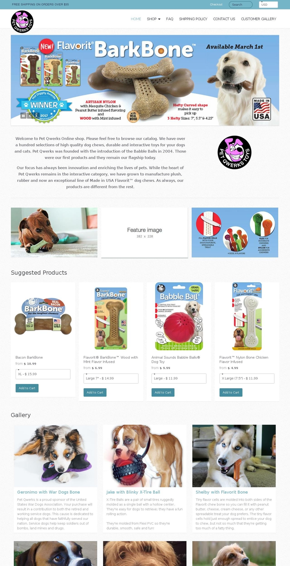 adogstoy.com — Shopify storefront screenshot