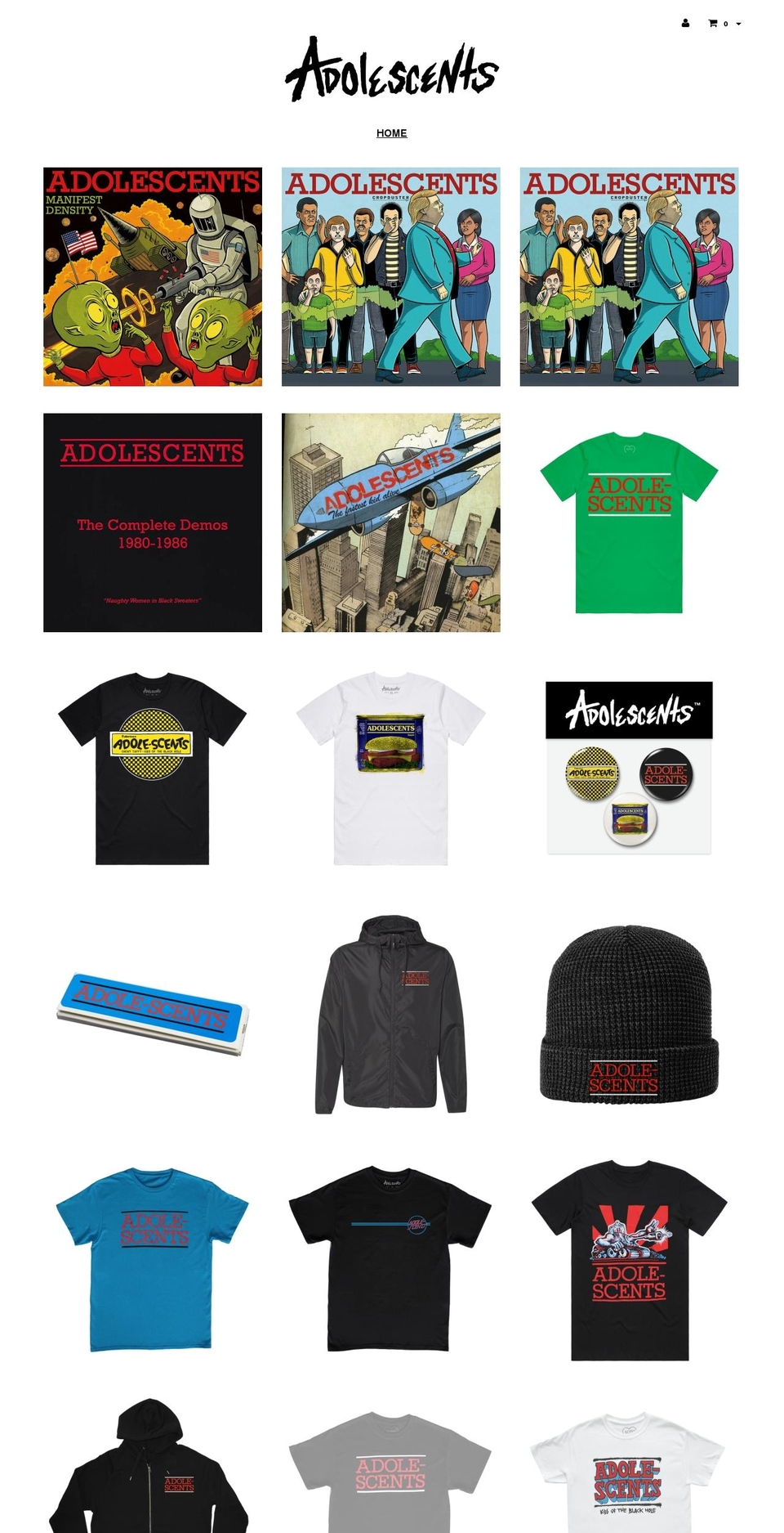 adolescents.shop shopify website screenshot