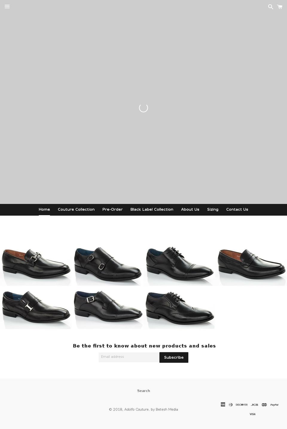 adolfocouture.com — Shopify storefront screenshot