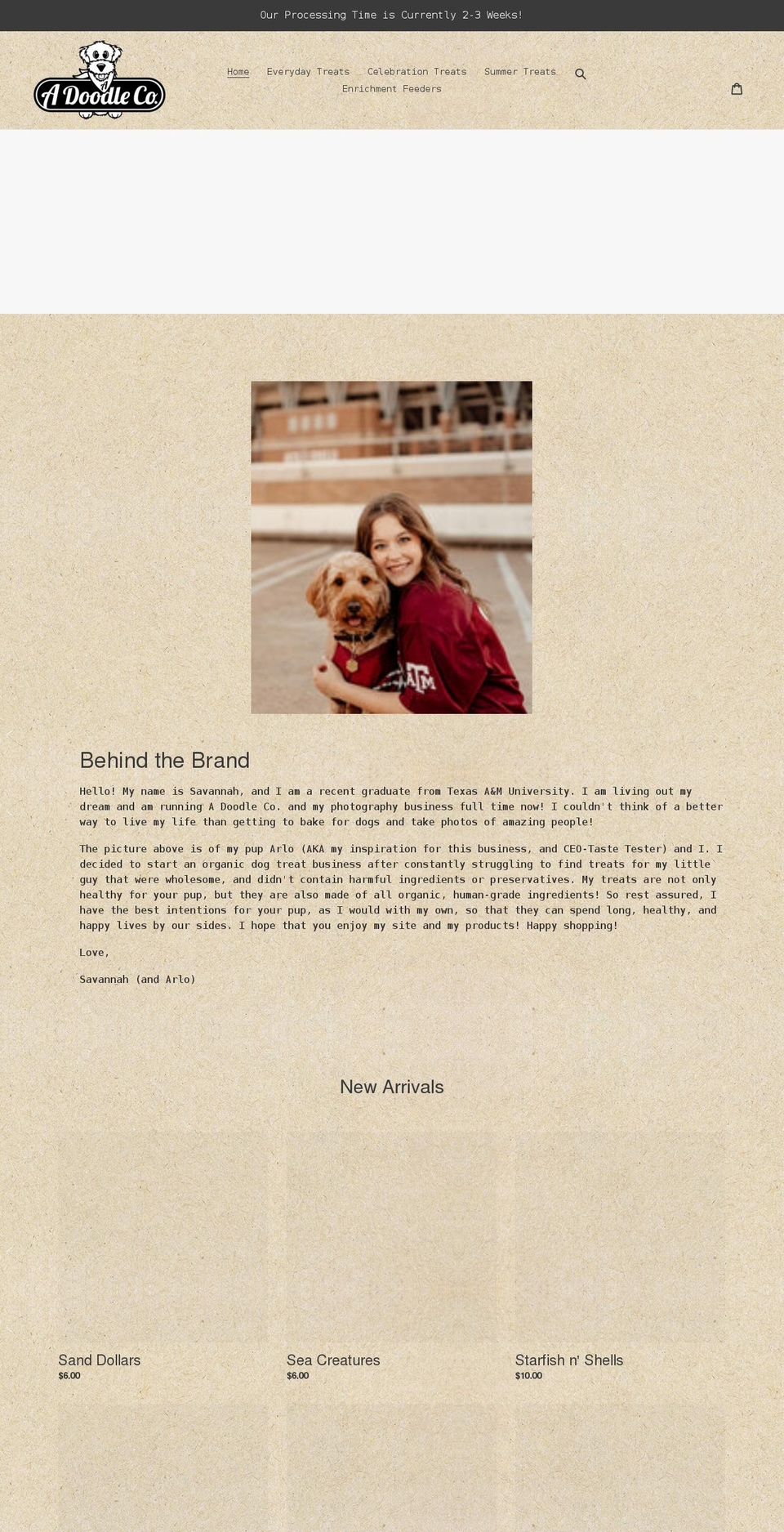 adoodleco.com shopify website screenshot