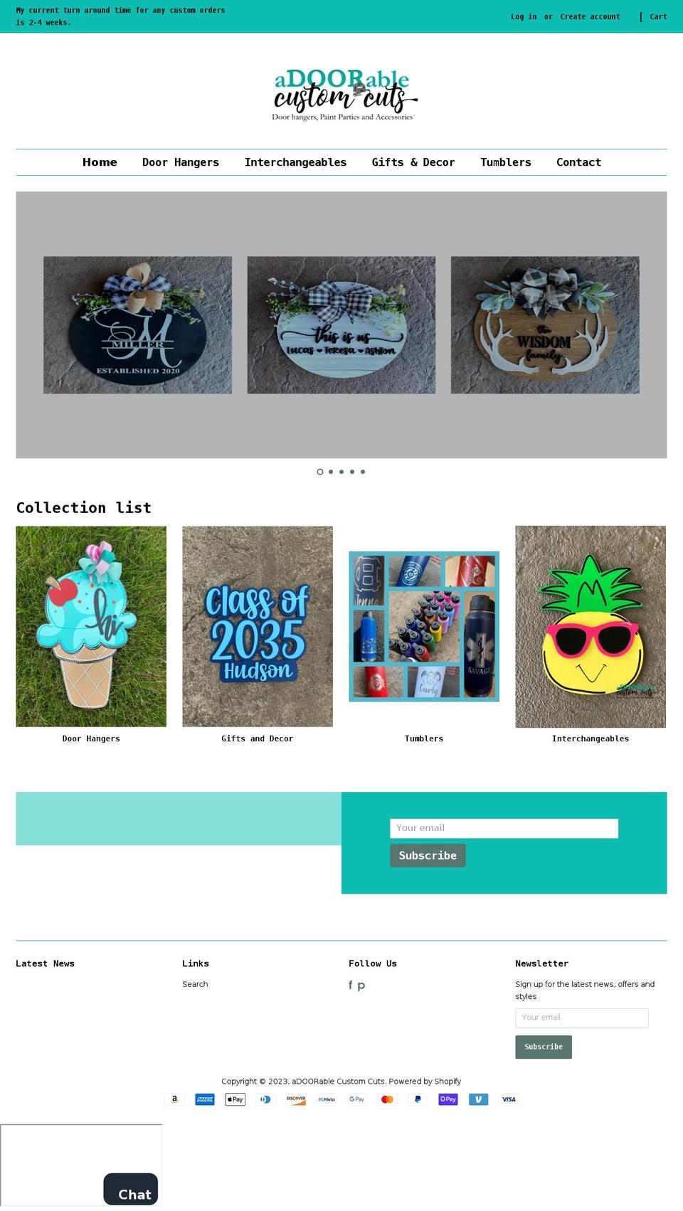 adoorablecustomcuts.com shopify website screenshot
