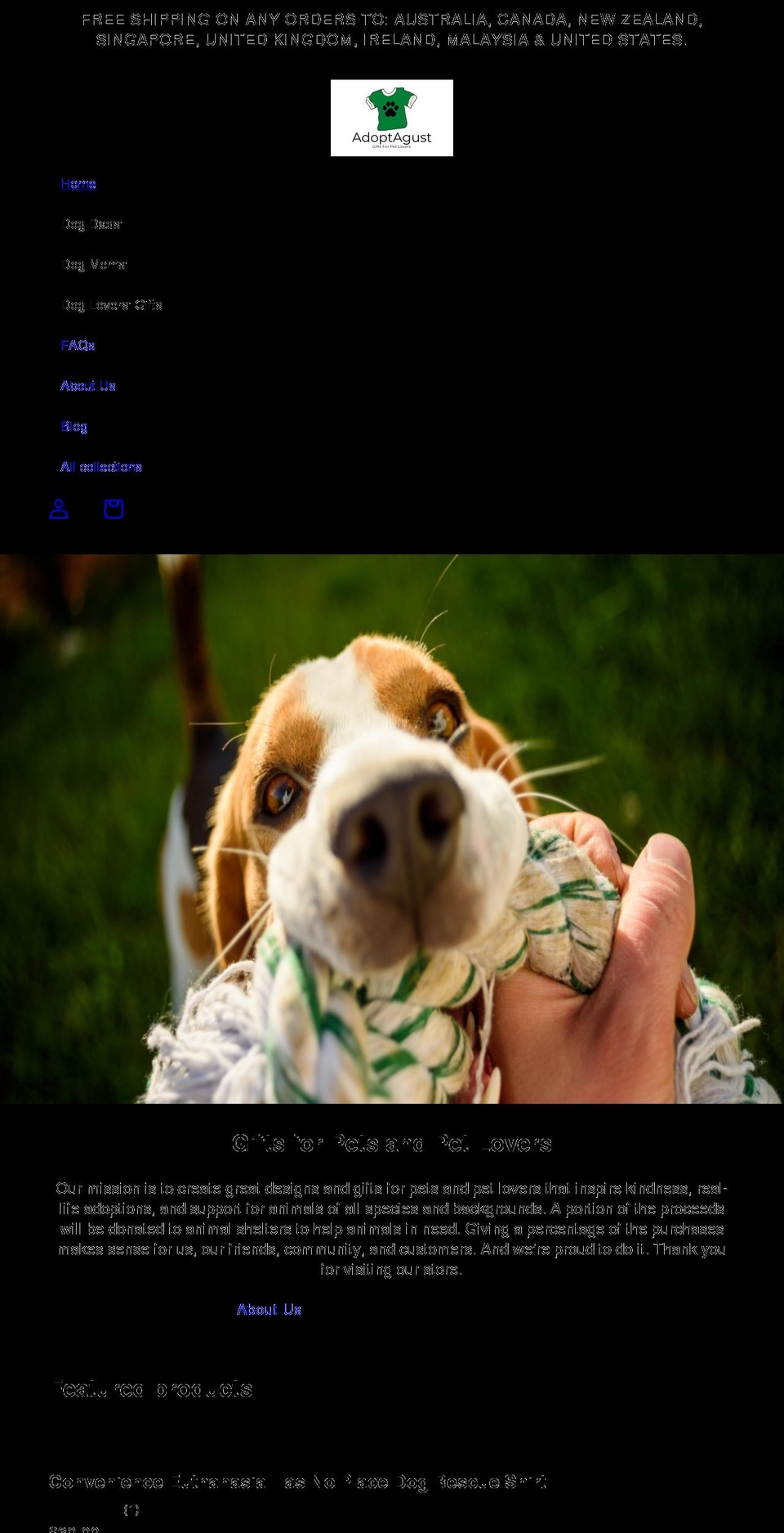 adoptagust.com shopify website screenshot