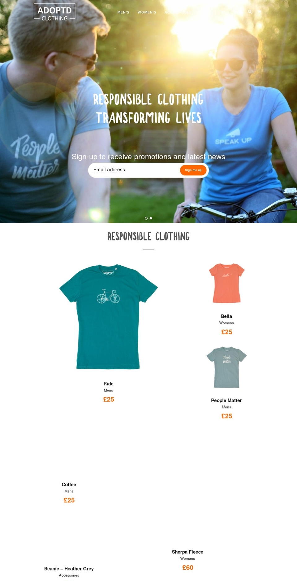 adoptdclothing.com — Shopify storefront screenshot