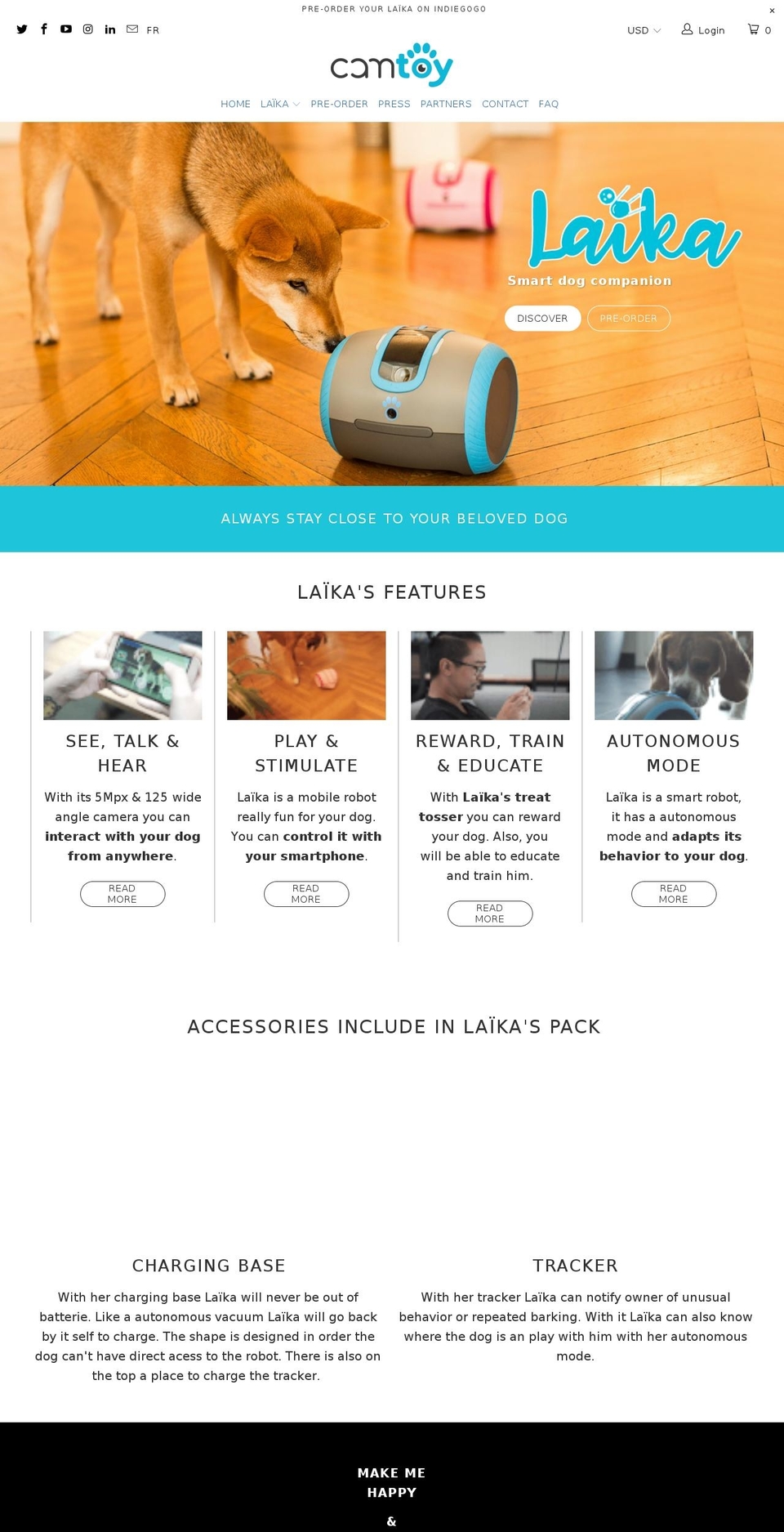 theme-lobstter Shopify theme site example adoptlaika.com