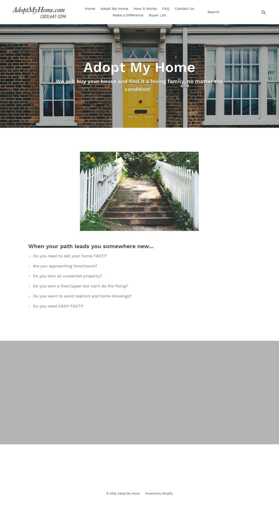 adoptmyhome.com — Shopify storefront screenshot