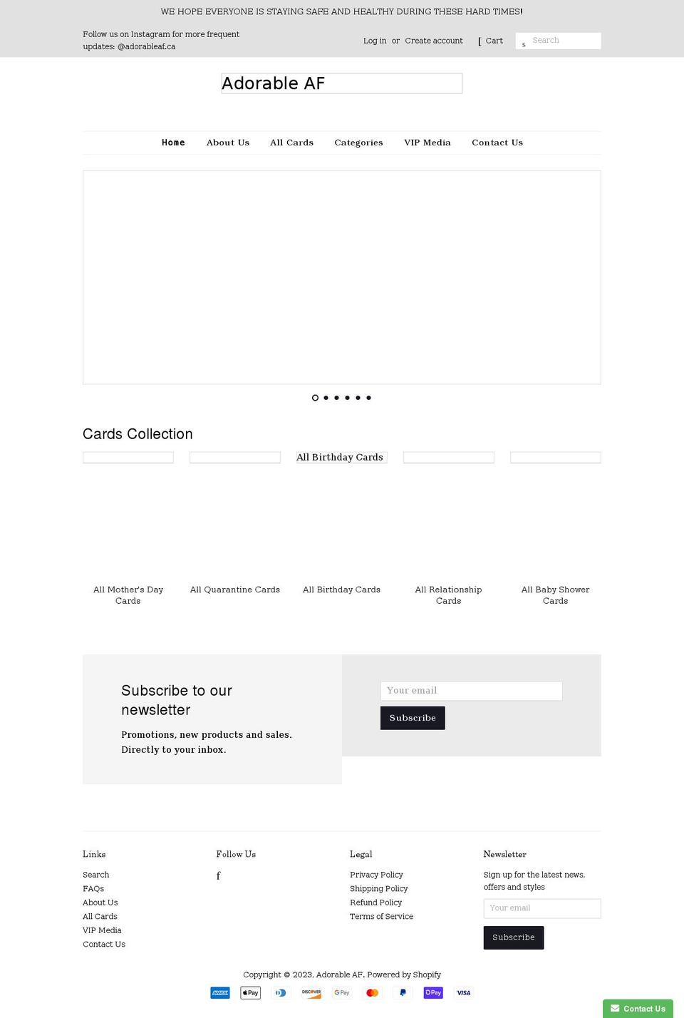 adorableaf.ca shopify website screenshot