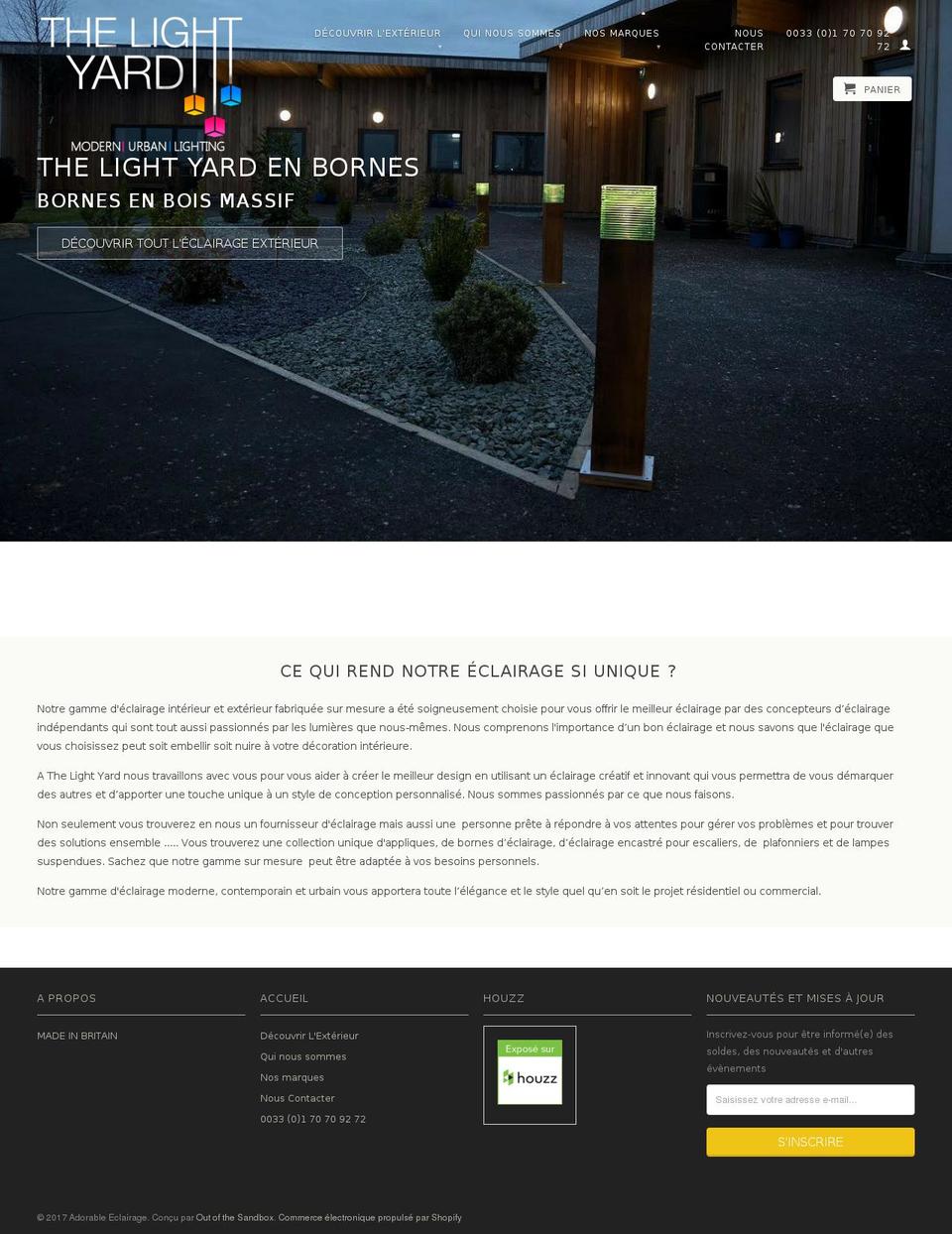 adorableeclairage.com shopify website screenshot
