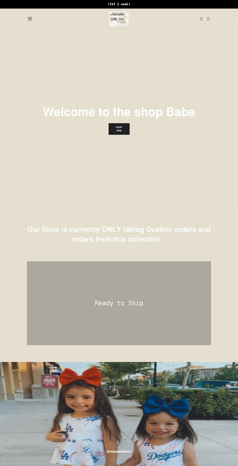 Summer Shopify theme site example adorablelittleone.com