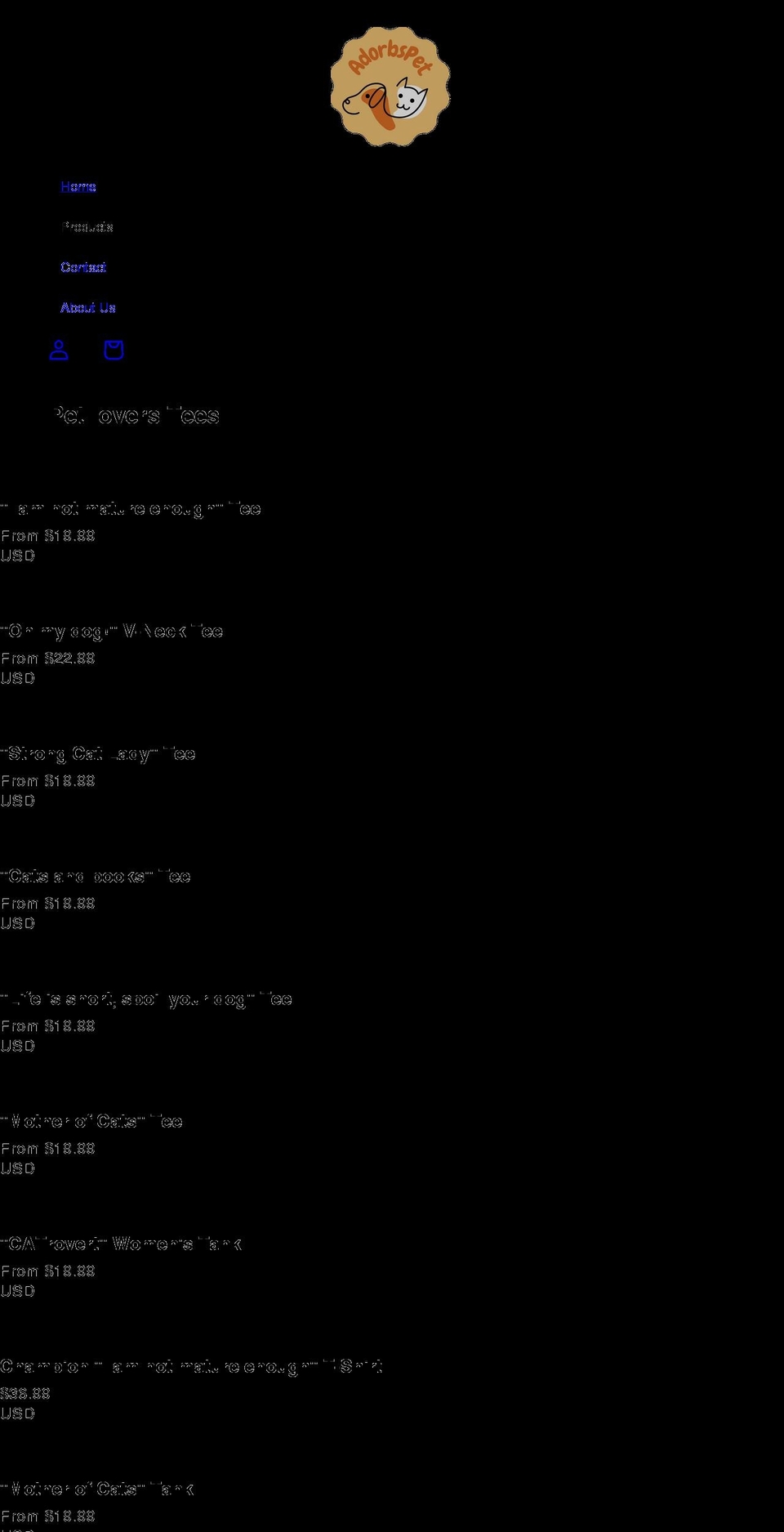 adorbspet.com shopify website screenshot