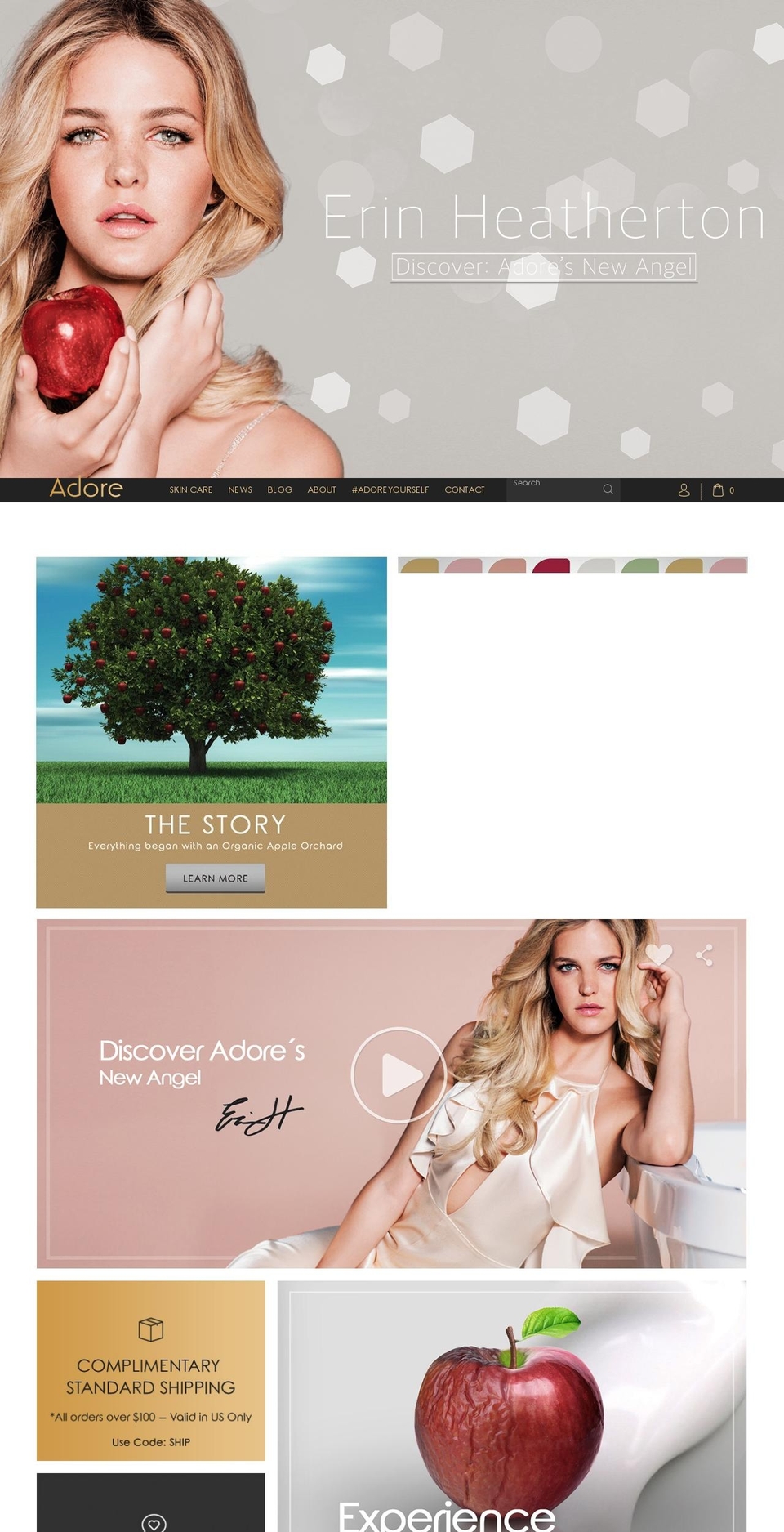 adore.com.mx shopify website screenshot