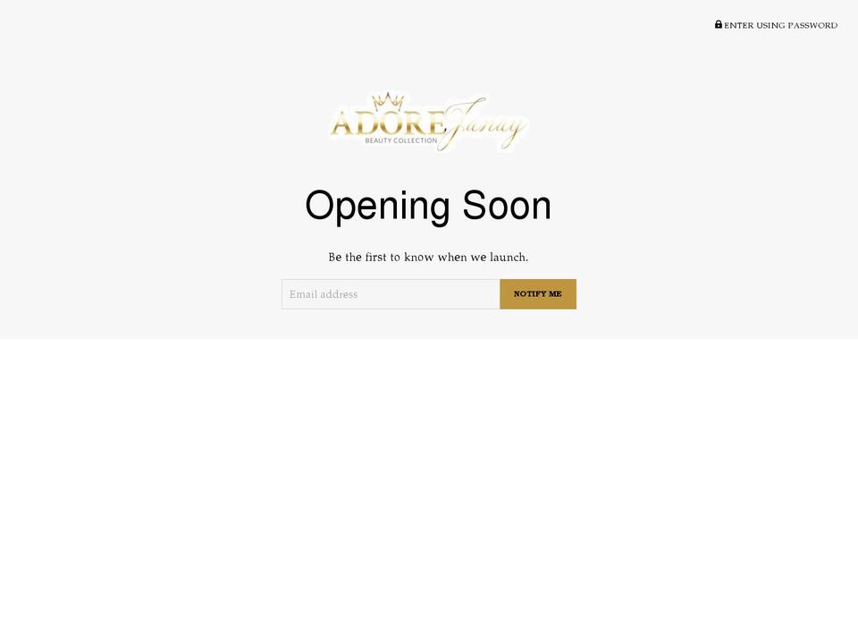 Wide anim v Shopify theme site example adorejanaycollection.com