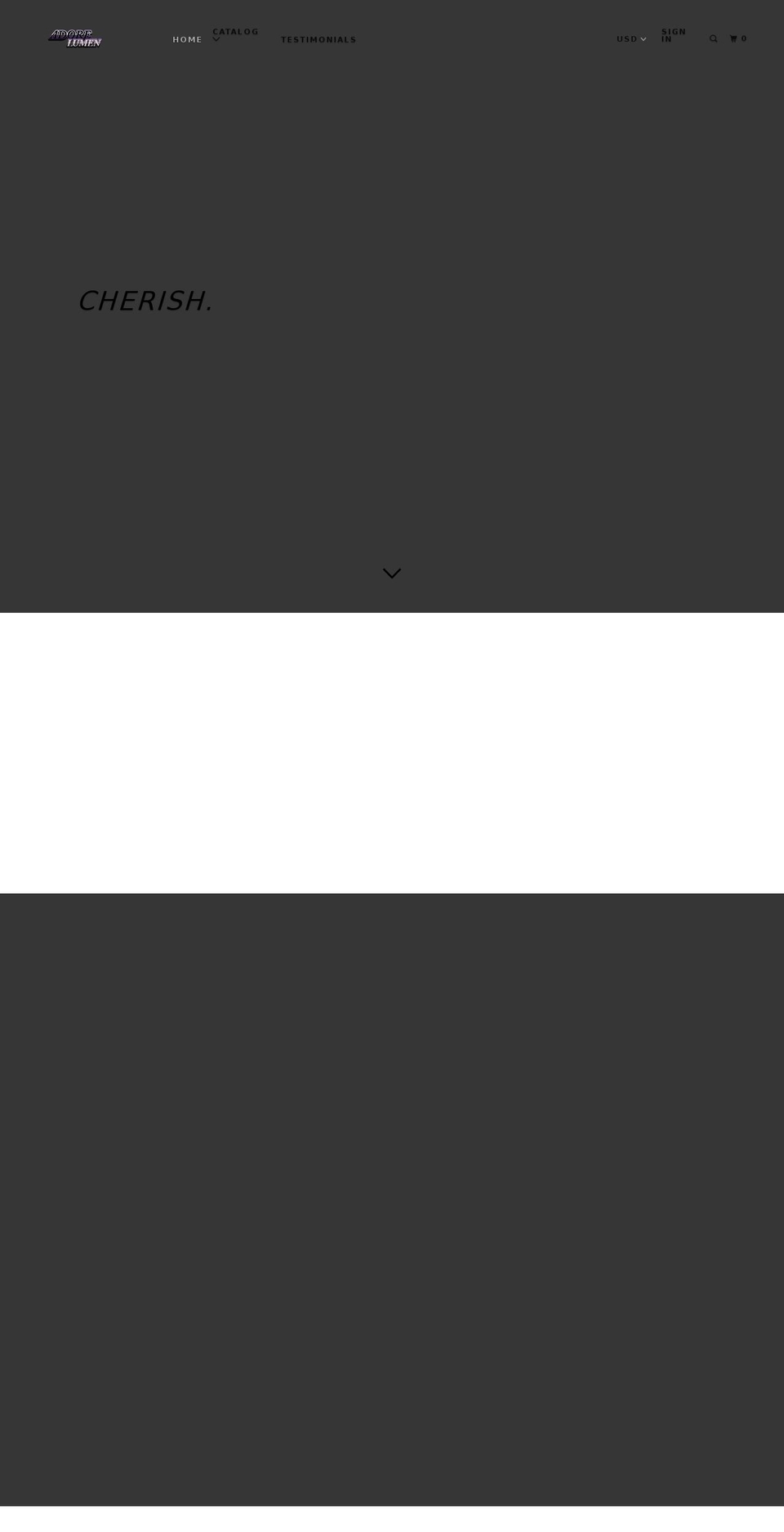 adorelumen.com — Shopify storefront screenshot