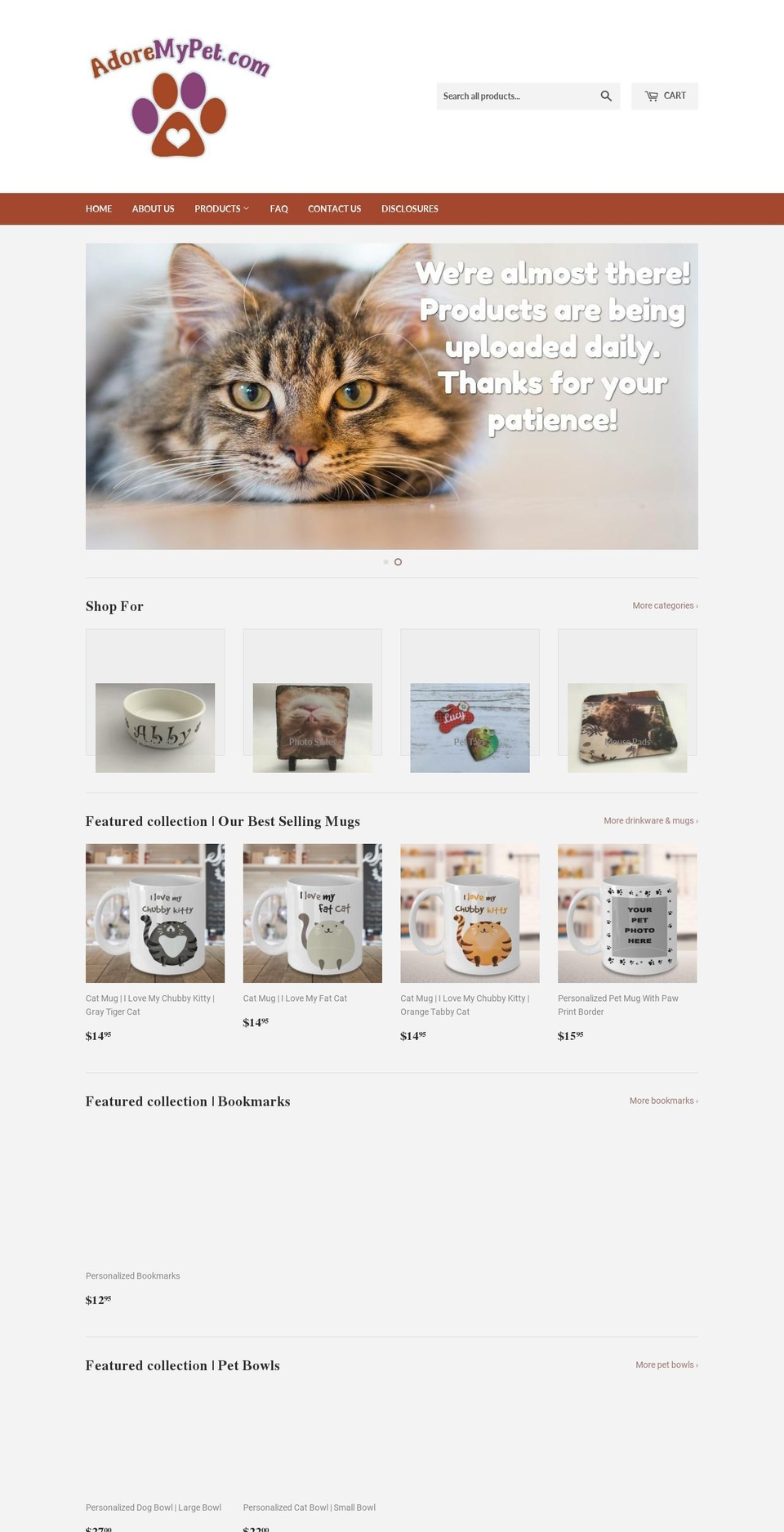 adoremypet.com — Shopify storefront screenshot