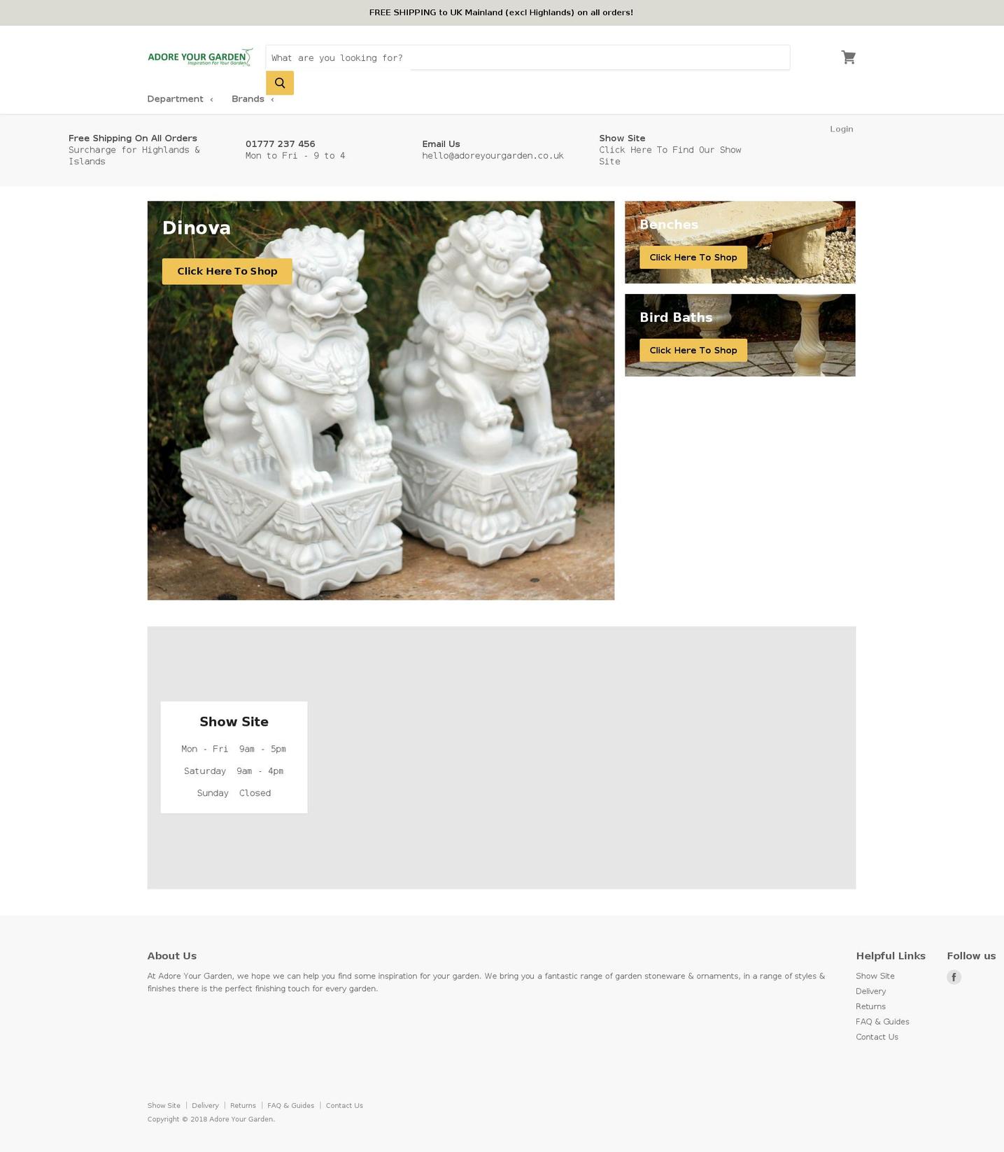 adoreyourgarden.com — Shopify storefront screenshot
