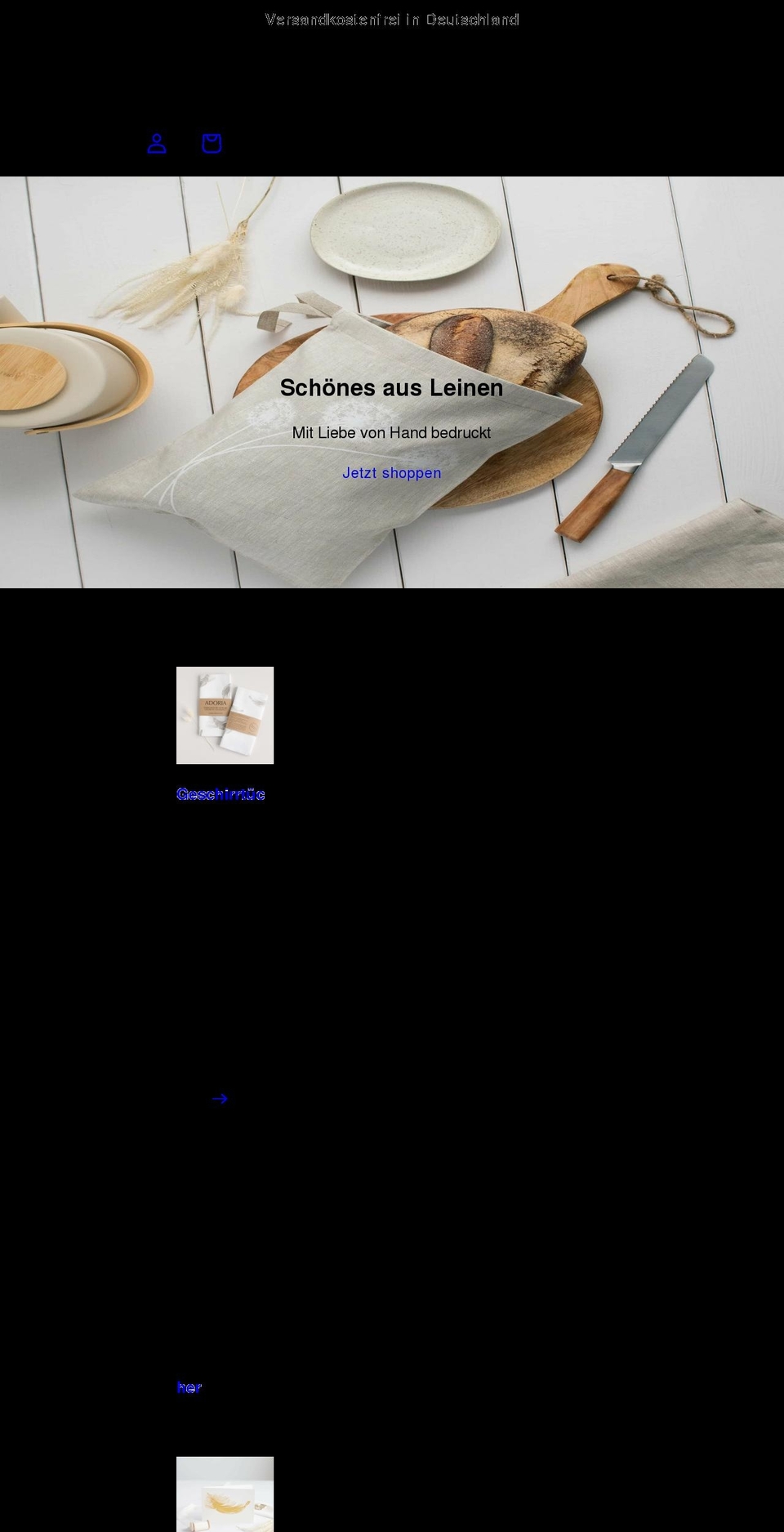 adoria-design.com shopify website screenshot