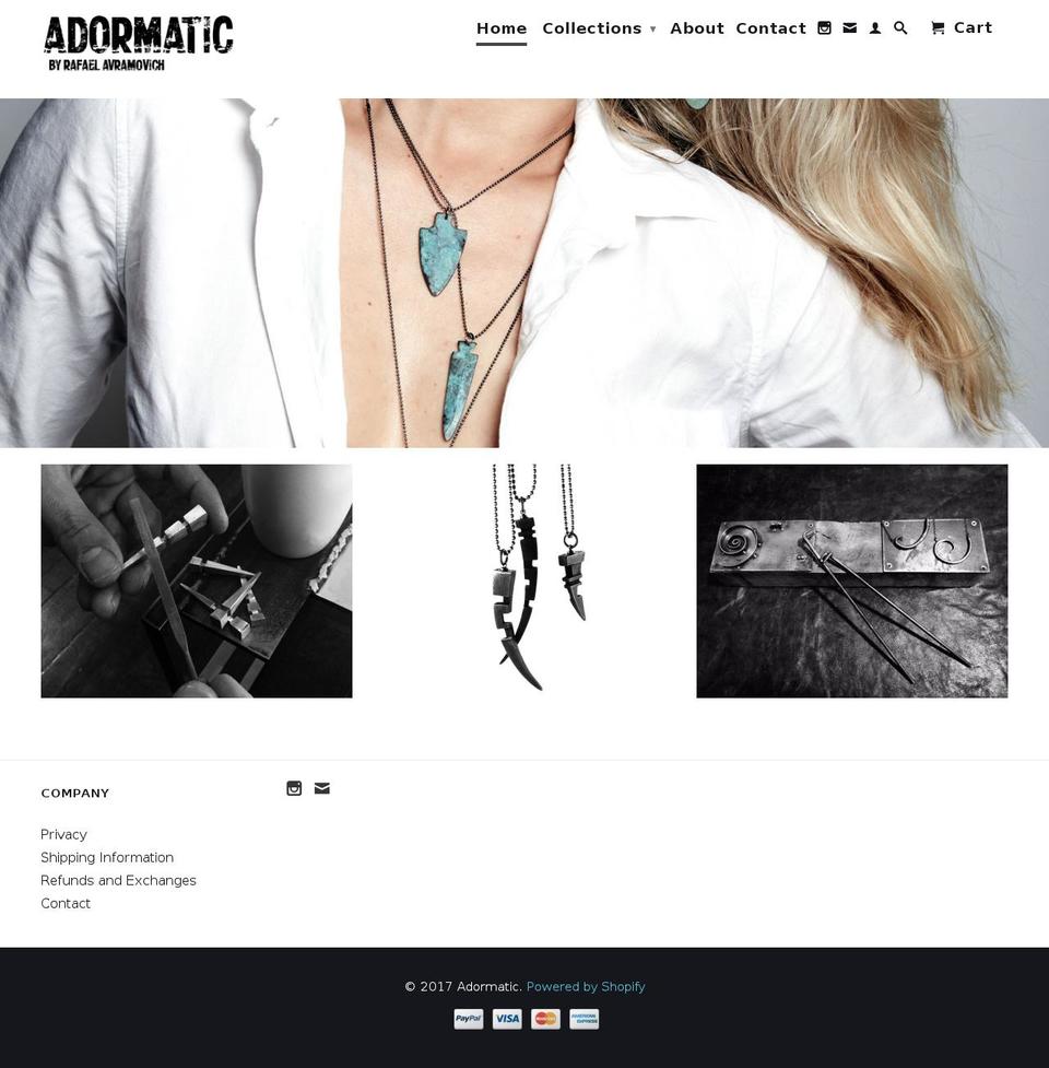 adormatic.com shopify website screenshot