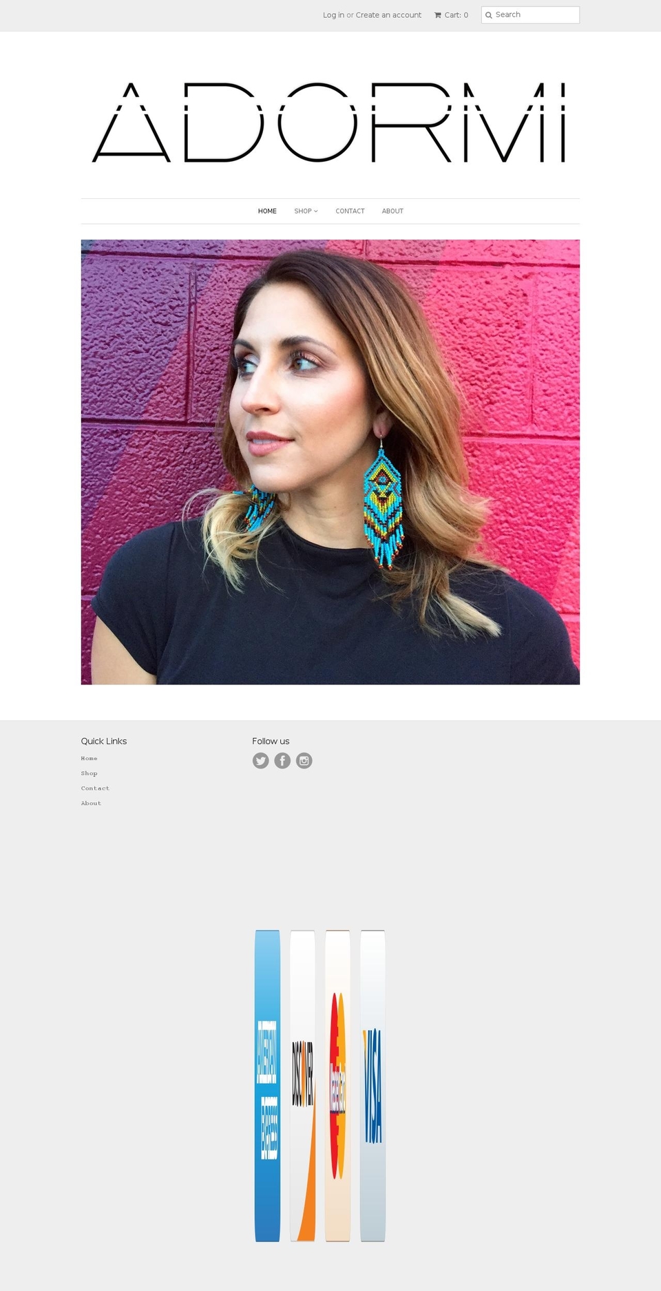 adormidesigns.com shopify website screenshot