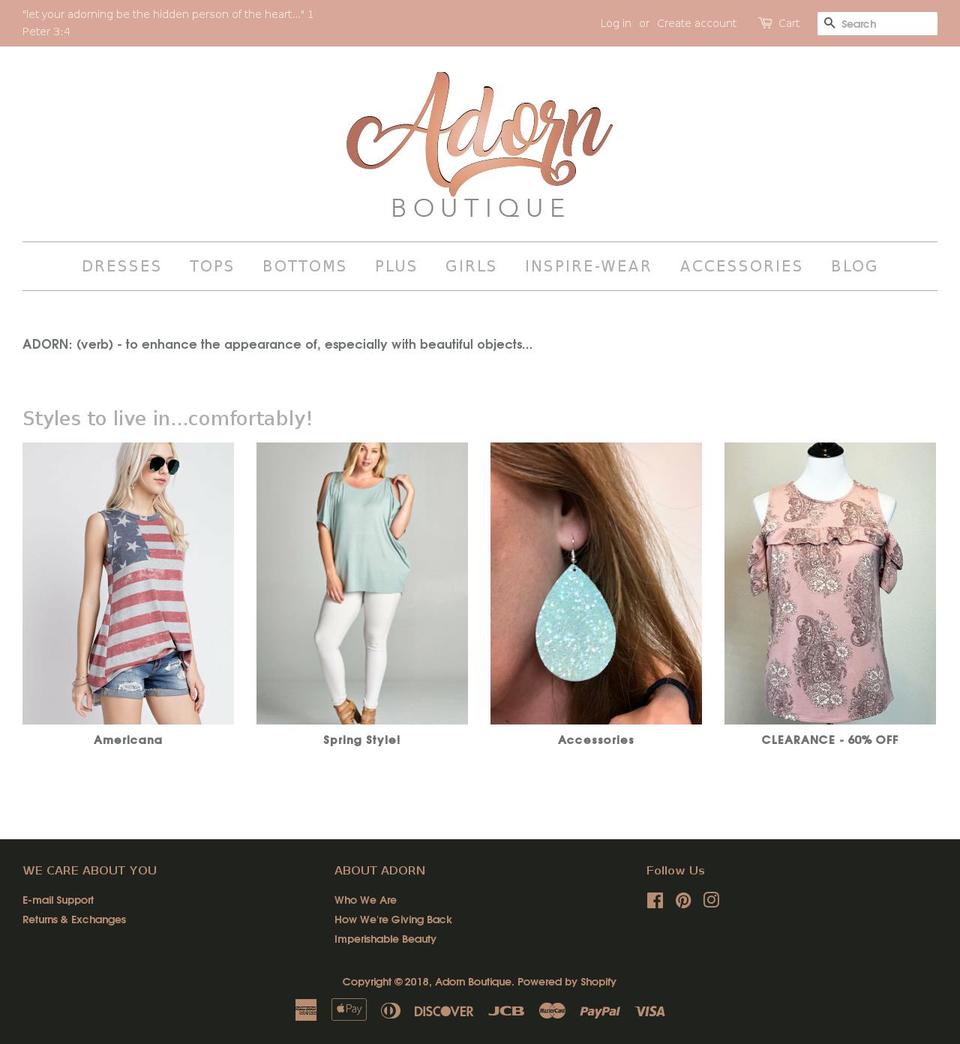 adorn.boutique shopify website screenshot