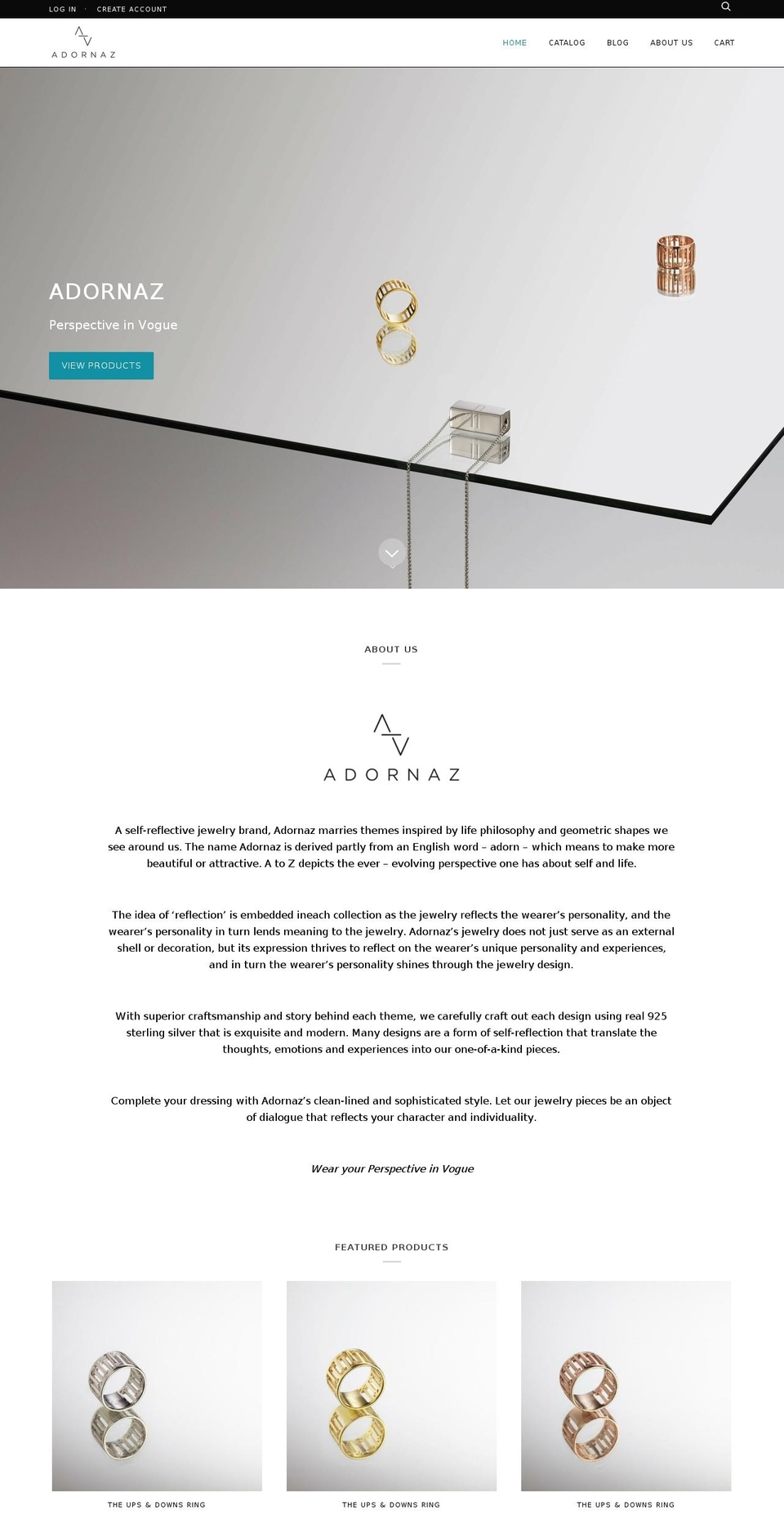 adornaz.com shopify website screenshot