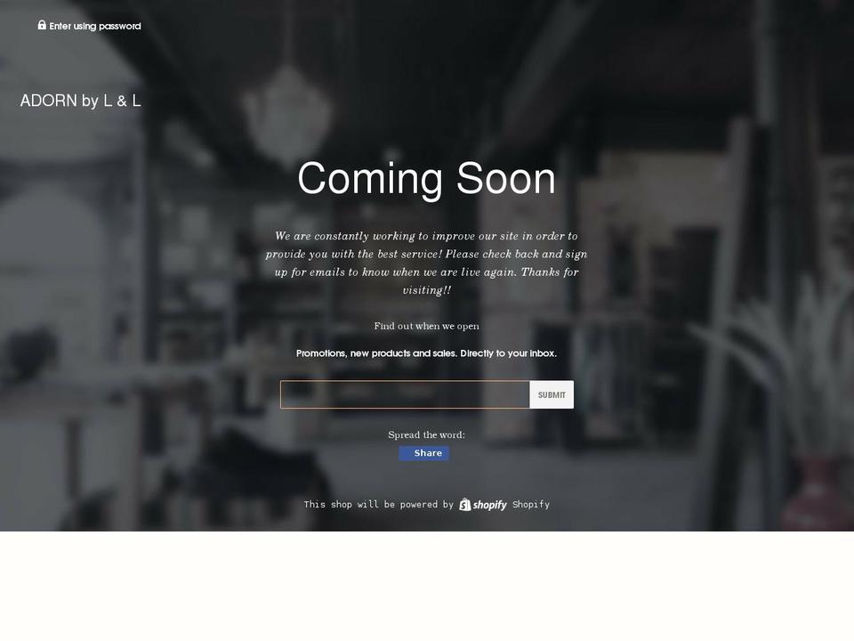 adornbyll.com shopify website screenshot