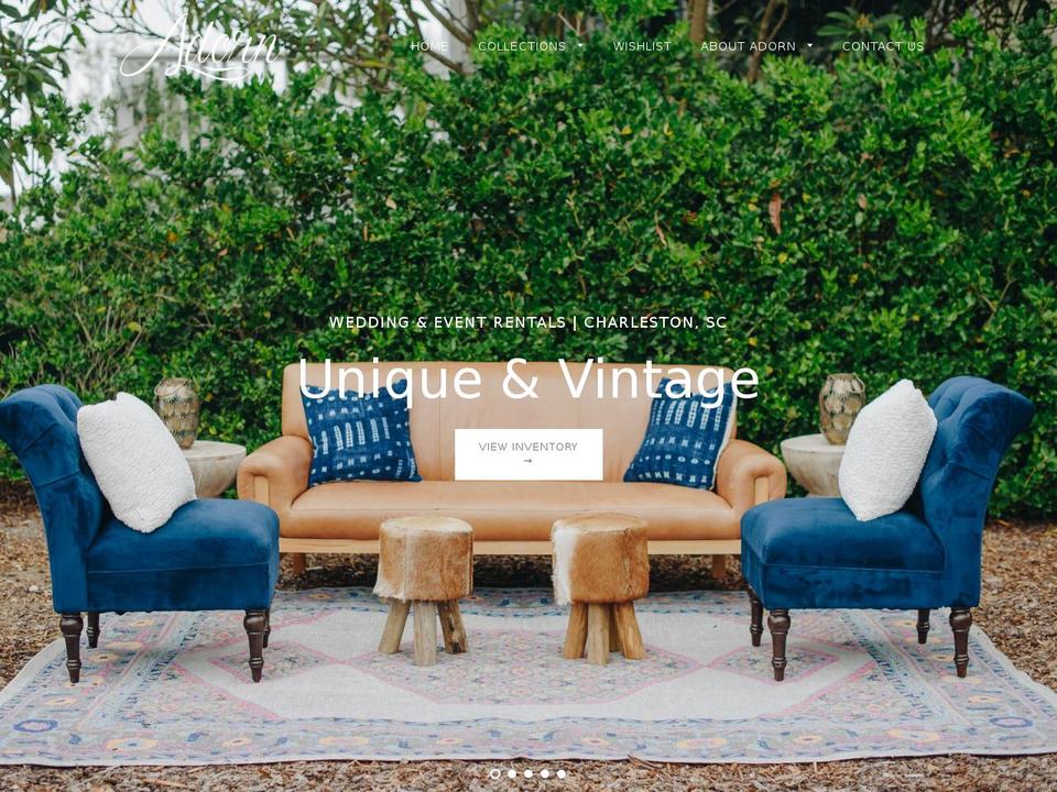 adorncharleston.com shopify website screenshot