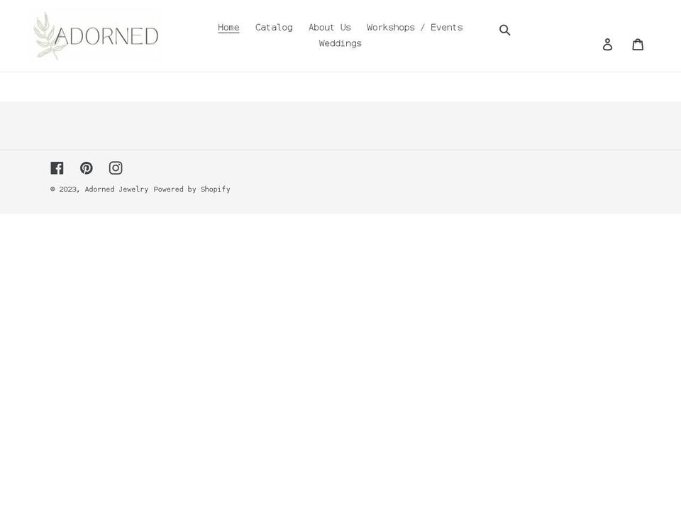 adorned.shop shopify website screenshot