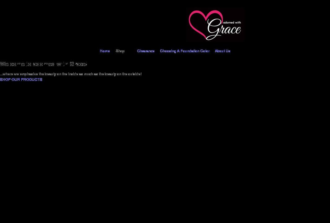 adornedwithgrace.com shopify website screenshot
