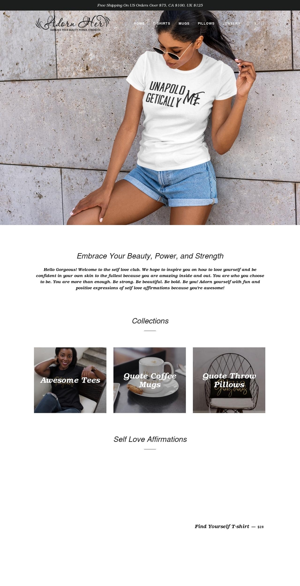 adornher.store shopify website screenshot