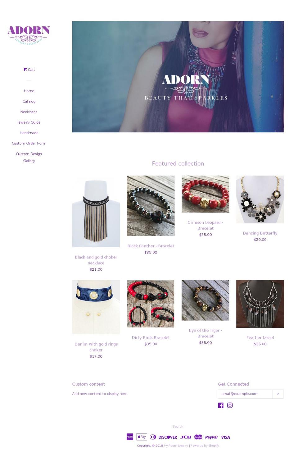 adornjewelry.online shopify website screenshot