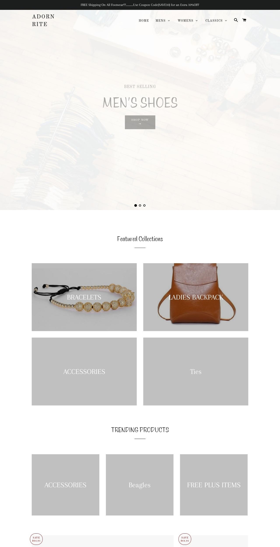 adornrite.com — Shopify storefront screenshot