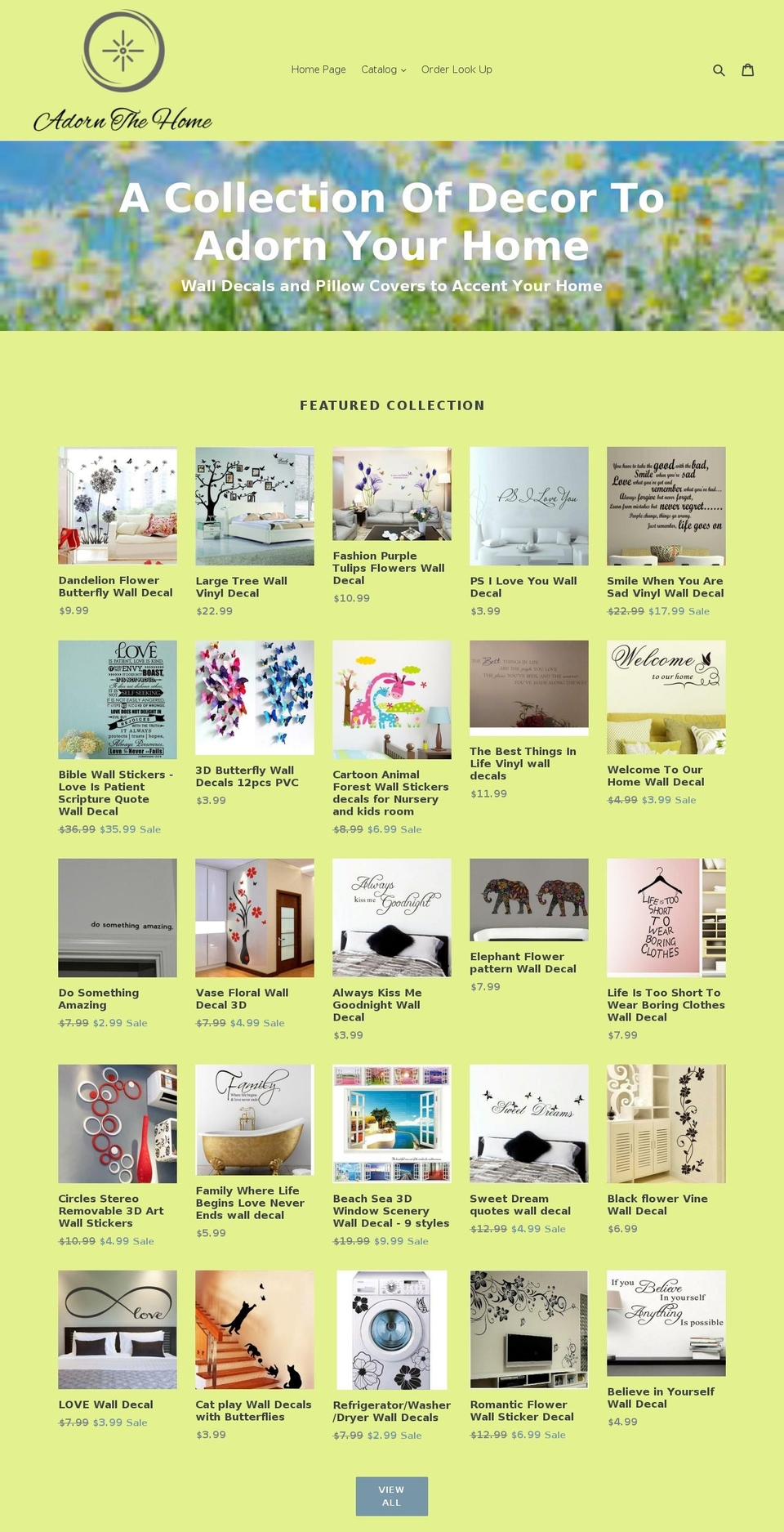 adornthehome.com shopify website screenshot
