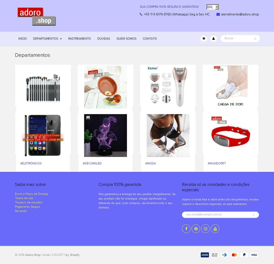 adoro.shop shopify website screenshot