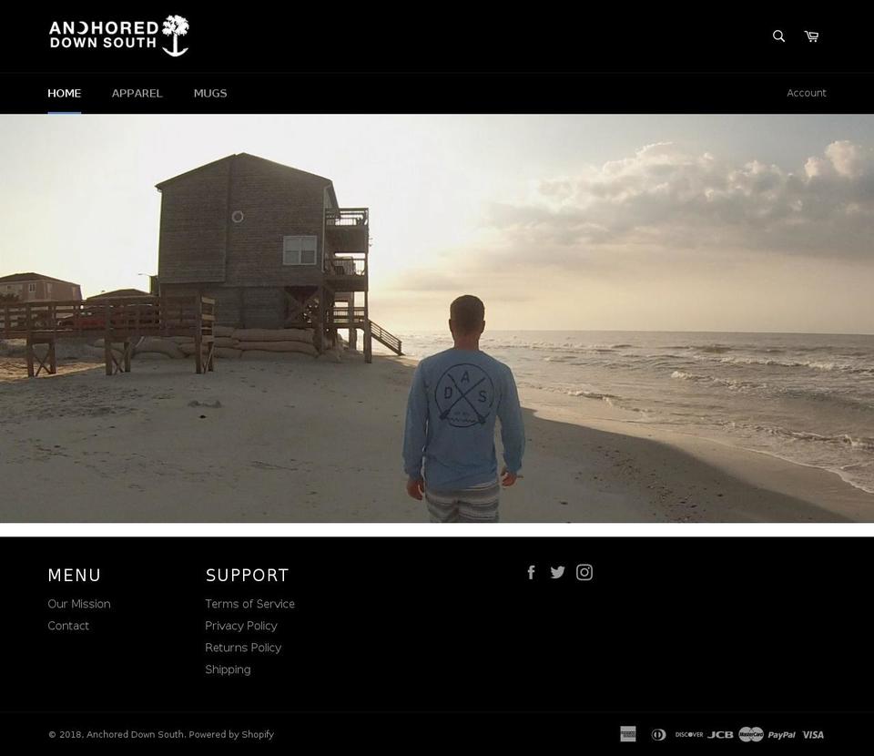 adownsouth.com — Shopify storefront screenshot