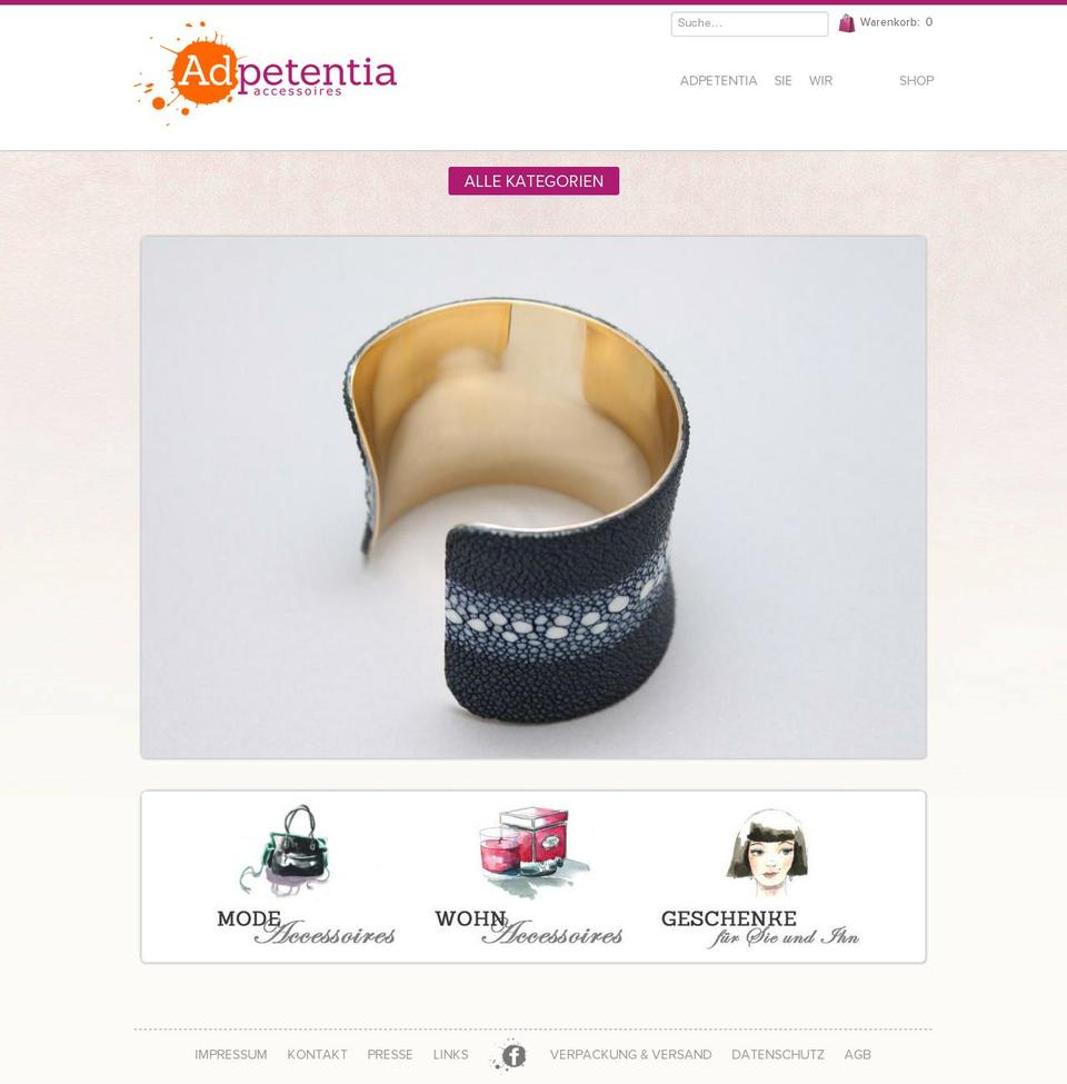 adpetentia.com — Shopify storefront screenshot