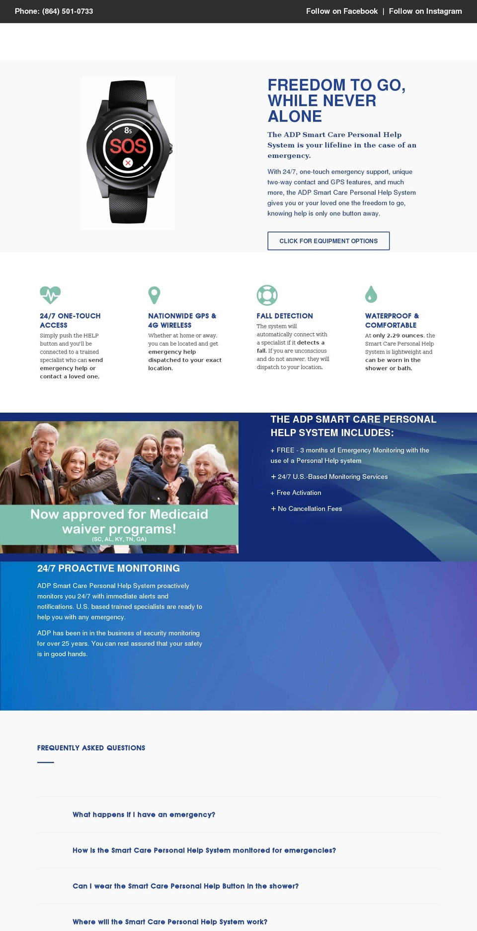adpsmartcare.com shopify website screenshot