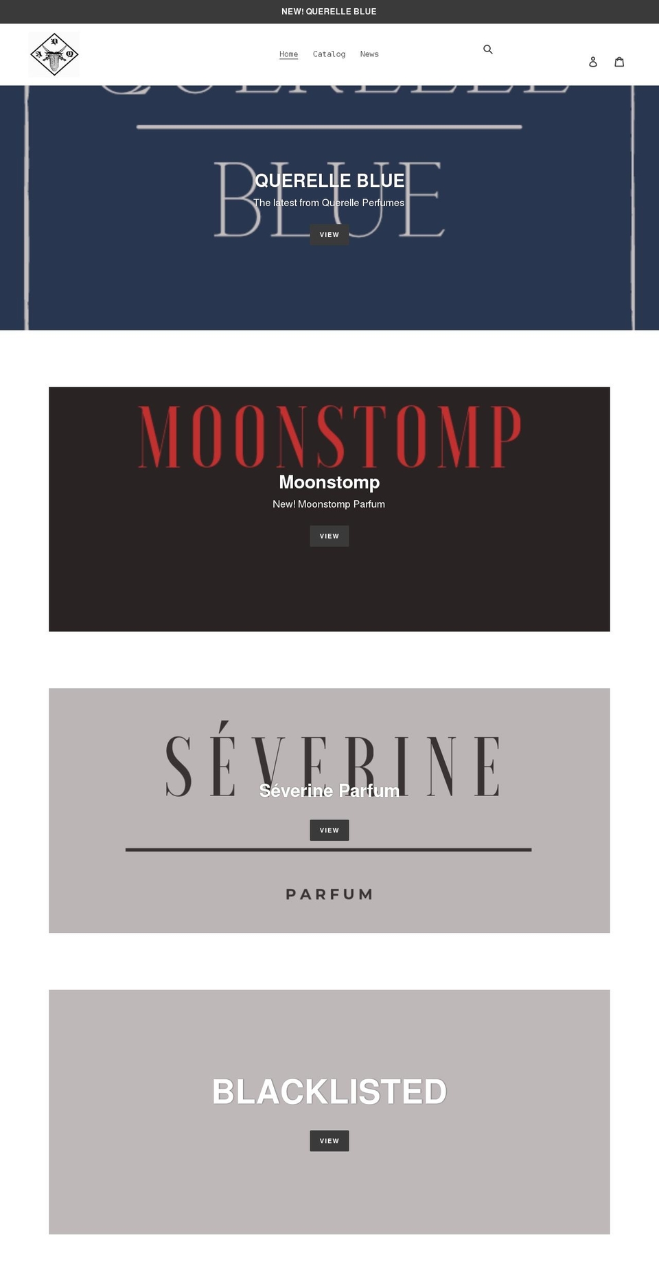 adqperfumes.com shopify website screenshot