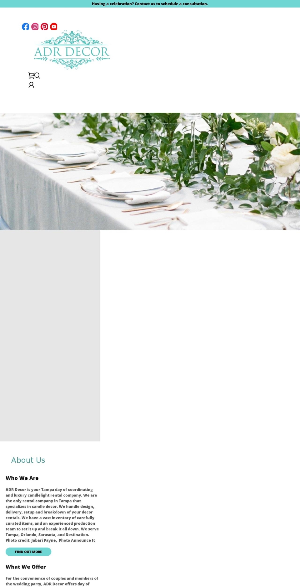 adrdecor.com — Shopify storefront screenshot