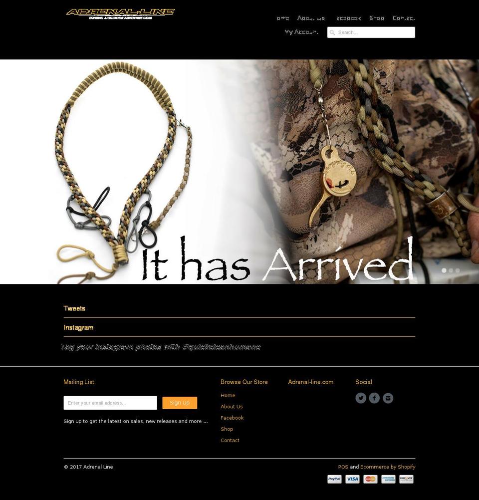 adrenal-line.com shopify website screenshot